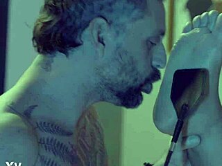 Two Foot Goddesses Dominate Dirty Old Man With Wet Pussy Worship