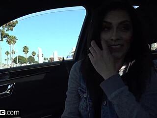 Kara faux oiled teen gets creampied outdoors pov