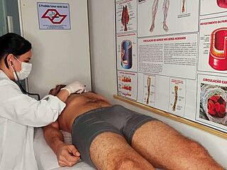 Erection Explodes Before Sexy Nurse's Eyes