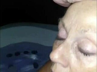 candi annie pov hot tub ride cum swallow