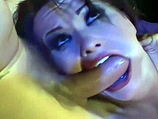 Watch her ride cock in red satin gloves till cumshot