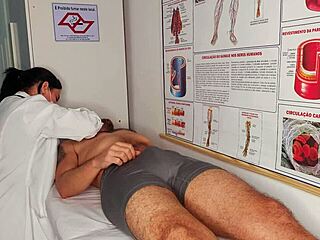 Erection Explodes Before Sexy Nurse's Eyes