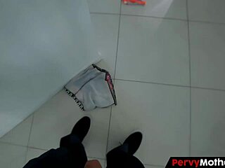 Bombastic milf ambushes hunk in laundry for wild pussy ride