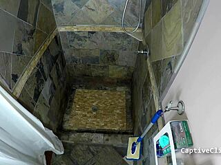 Michelle Anderson Spread Gaping in Latex Shower Humiliation