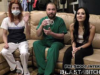 i suck his thick cock then take cum blast in my nurse pussy pov