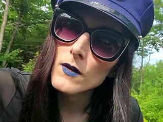 Trans BBW Pulled Over For Hot Tranny Cop Fuck