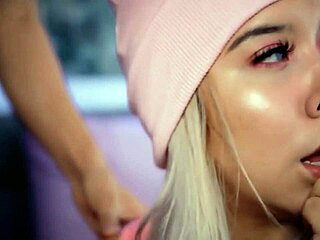 colombian blonde deepthroats stepbro cock on live cam 🔥🍆