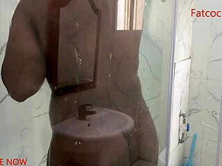 watching latina milf bathe leads to rough big ass creampie