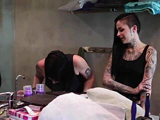 Tattooed Lesbians Ignite Fierce Bisexual Group Orgy Licking Pussies
