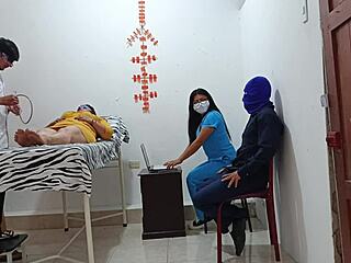 patients seduce doctor for steamy office foursome roleplay