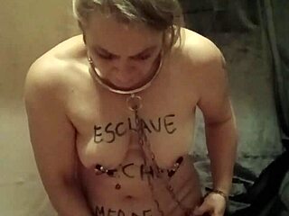 Bound French Slave's Uro Dildo Self-Session Extreme!