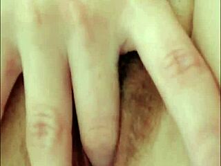 Russian teen student fingers gaping anus pussy in black stockings closeup