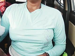 Desi babe screams in car sex with dirty Telugu pussy talk!