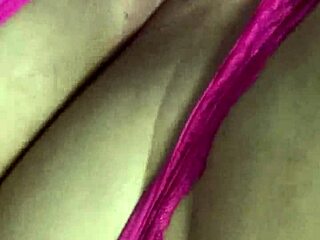 curvy latina fingers big pussy lips in fucsia tanga homemade orgasm moan fest