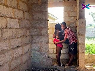 holy shit freaky quickie with labourer on building site creampie squirting!