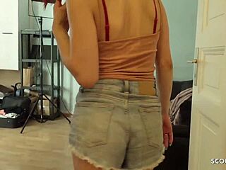 German redhead student Jenny street casting fucked for cash